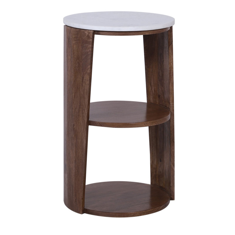 Three Tier Round Cylinder Side Table