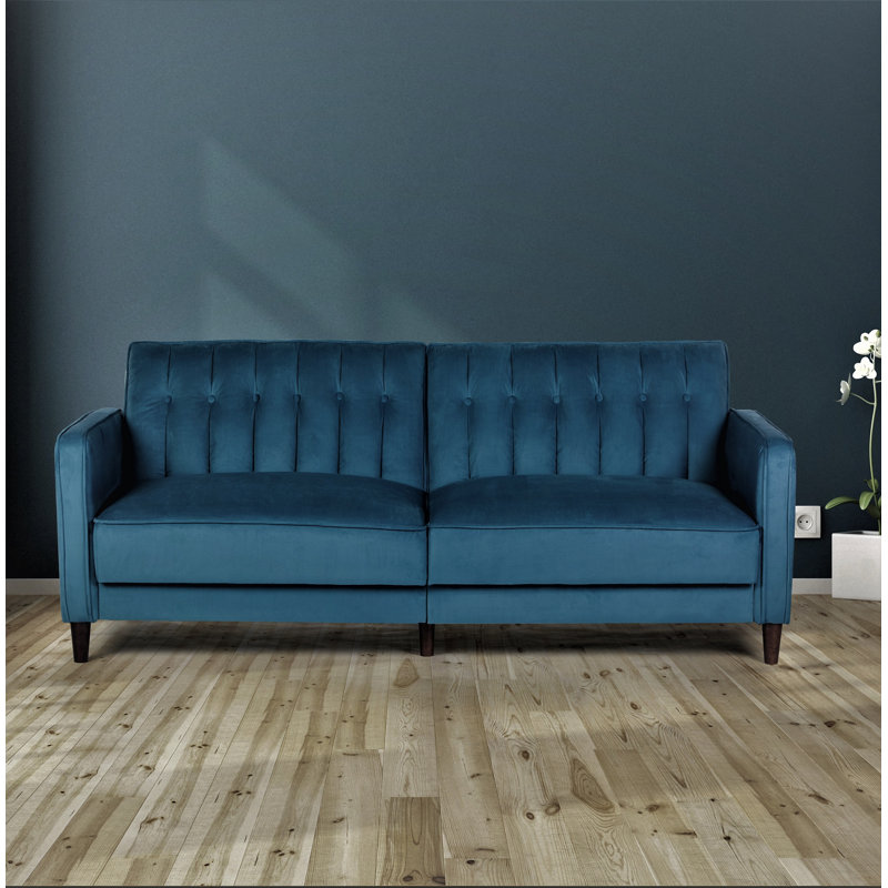 Cornell Upholstered 81'' Sofa, Teal Blue