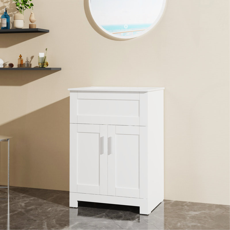 Ensemble de meuble-lavabo pour salle de bain 24 po, blanc