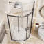 Porte de douche d'angle néo-angle 36 po x 36 po x 72 po à double cadre coulissant en verre trempé 6 mm
