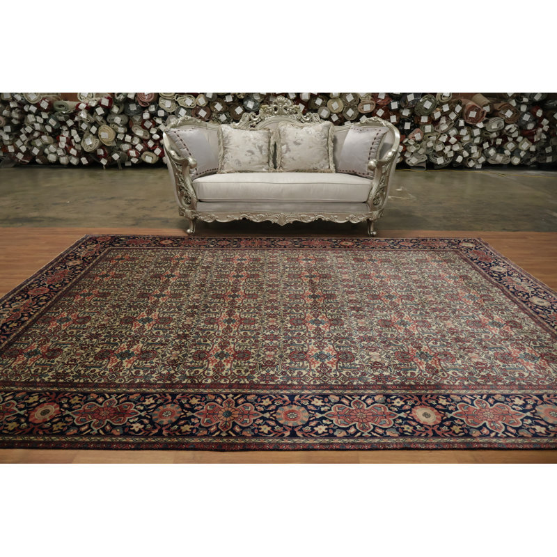 Tapis traditionnel Timeless Elegance: colorant végétal 9 x 12
