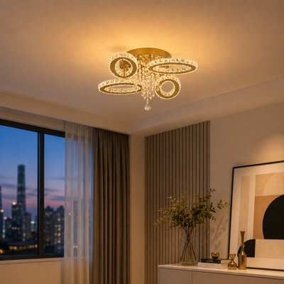 4 - Light Crystal LED Chandelier