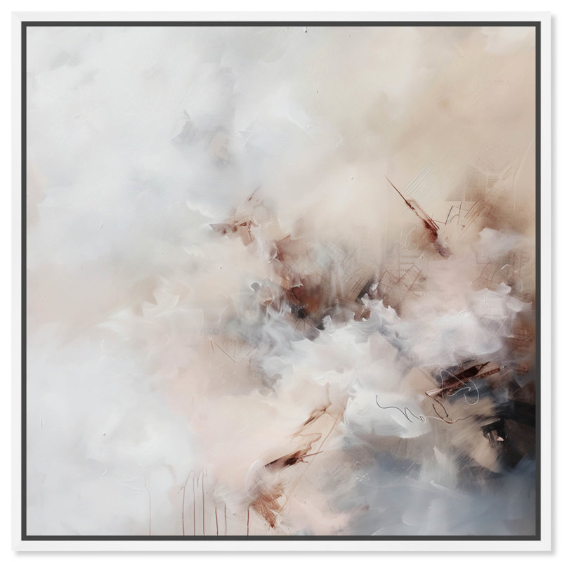 Art mural sur toile "Perché dans les nuages" Coastal Farmhouse par Art Remedy, Cadre blanc, H 17 po x l 17 po