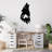Wolf Head Metal Wall Art - Wildlife Predator Wall Art - Wolf Silhouette Design Sculpture - Rustic Cabin Lodge Wall Hanging - Modern Industrial Metal Art - Nature Inspired Home Decor - Bold Statement Art Piece-97299366