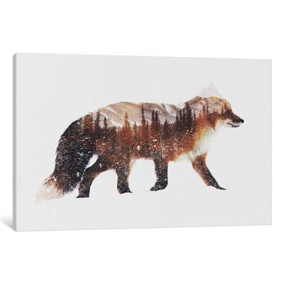 Arctic Red Fox by Andreas Lie - 1 Piece Wrapped Canvas Wall Art