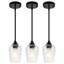 Luminaire suspendu en verre martelé moderne à 1 lumière, luminaire suspendu réglable pour îlot de cuisine, salle à manger et salon-1406994659