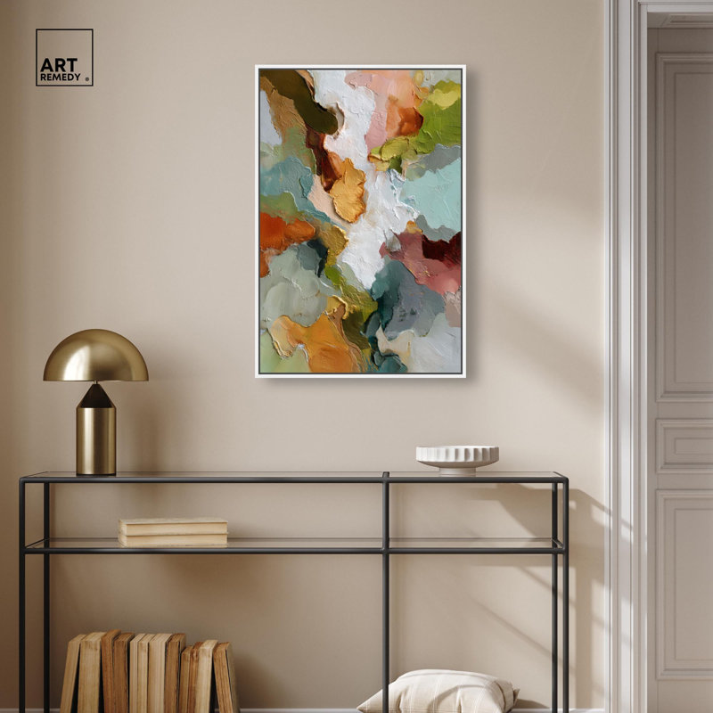 "Earthen Flow III", reproduction d'art sur toile par Art Remedy, cadre blanc, 20 x 30, H 31 po x l 21 po, Cadre blanc
