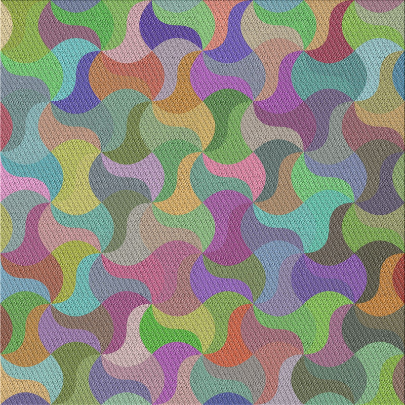 Vert abstrait Tapis décoratif, Carré 8 pi
