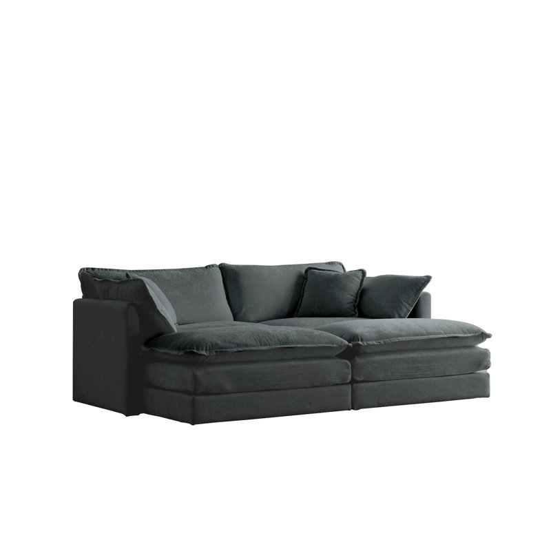 Canapé modulaire rembourré 4 pièces 4 pièces, Gris