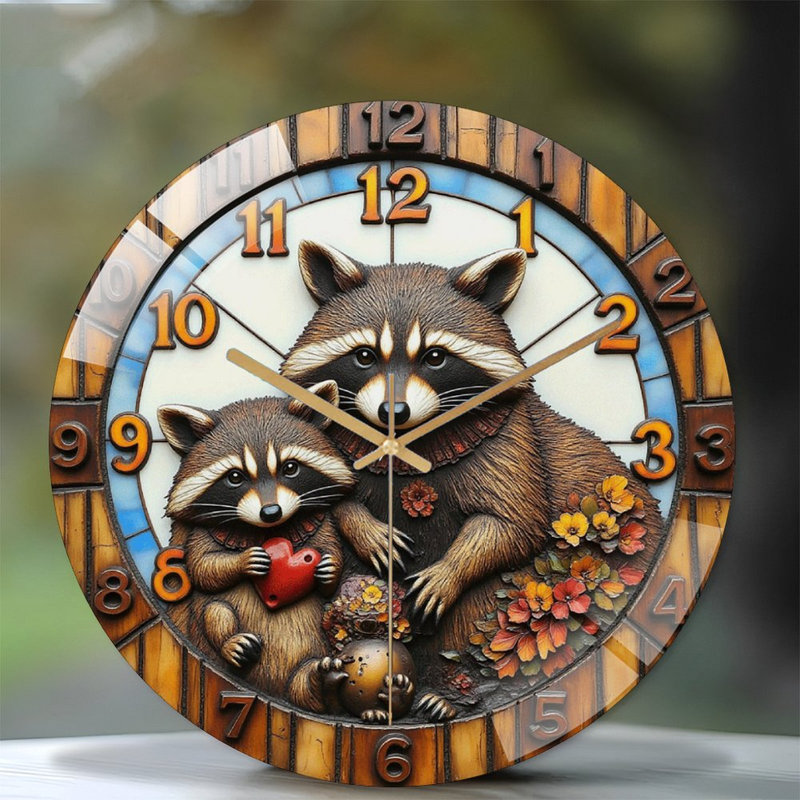 Horloge murale Raccoon