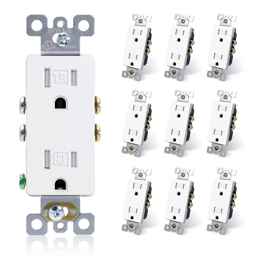 15 Tamper Resistant Decorator Outlet (Set of 10) ELEGRP