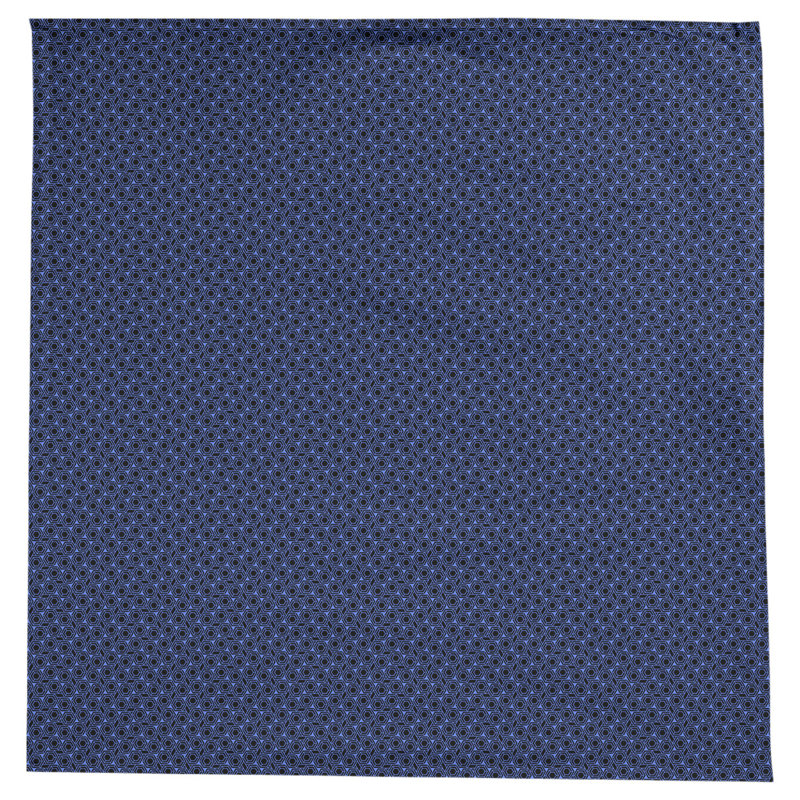 Leffel Geometric 100% Cotton Square Tablecloth, Blue/Black