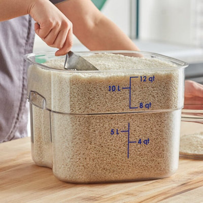 Cambro Camsquares Freshpro 8 Qt. Clear Square Polycarbonate Food Storage Container