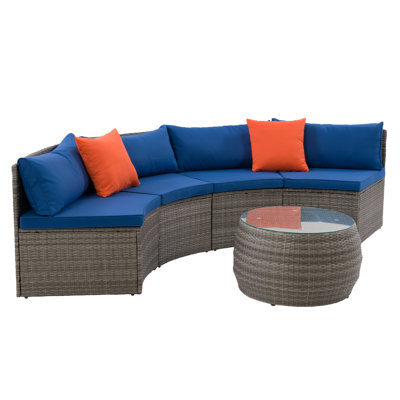 Bilkis 4 - Person Patio Conversation Set with Cushions
