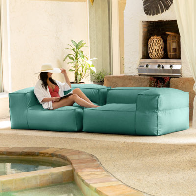 Mandile Outdoor Modular Loveseat - Luxurious Soft Seating for Poolside or Hospitality