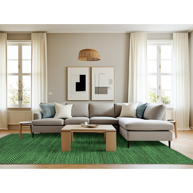 Performance Striped Indoor Rug, Rectangle 8' x 12'