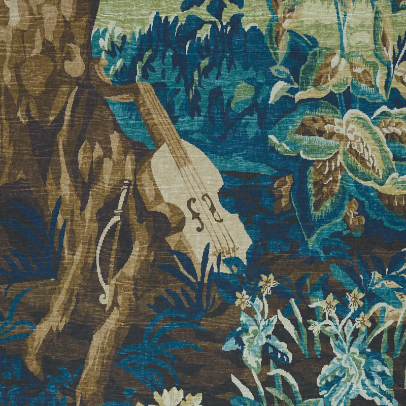 Schumacher x Johnson Hartig La Foret 3 Panel Set, Autumn Green Forest