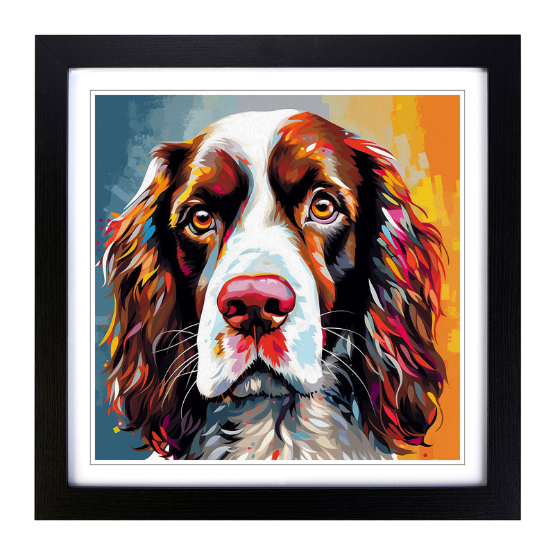 Single Picture Frame Print on Wood, Black