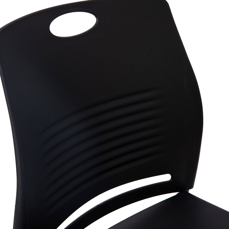 Hercules Series Commercial 660 LB. Chaises empilables en acier, Noir