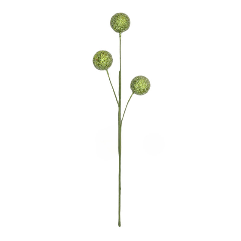 Choix de 3 boules scintillantes vert clair, Green