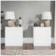 Table de chevet blanche avec 2 tiroirs, plaque supérieure épaisse pour plus de durabilité et de rangement intelligent-556233371