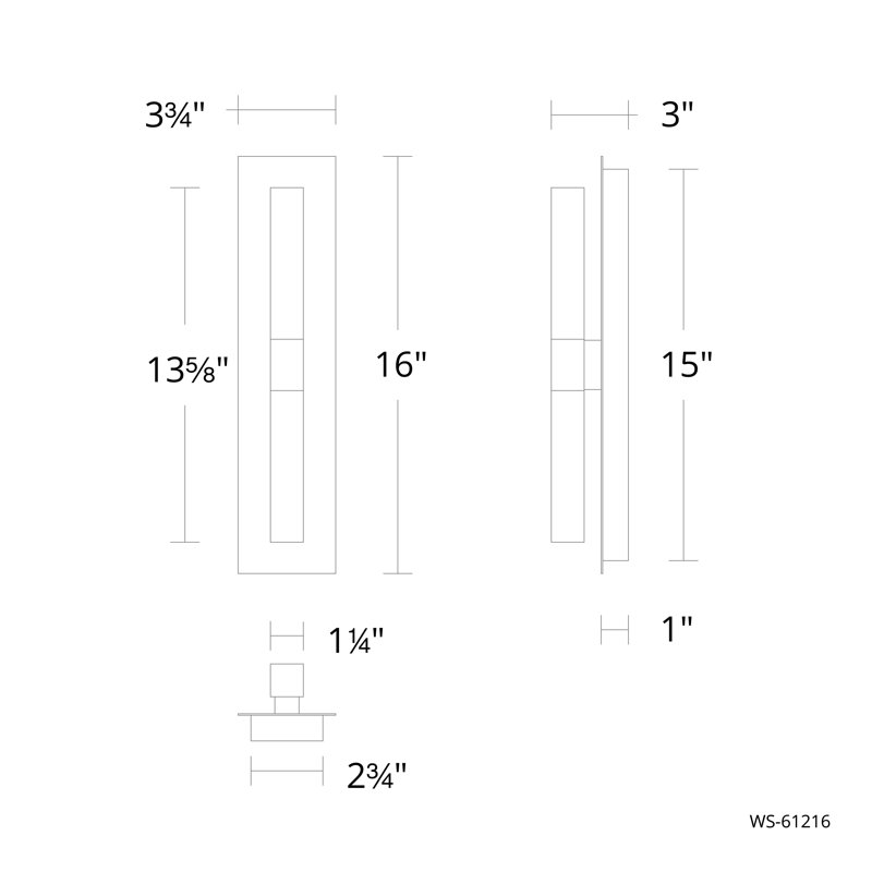 Camelot 3.75" LED Wall Sconce 3000K, Black
