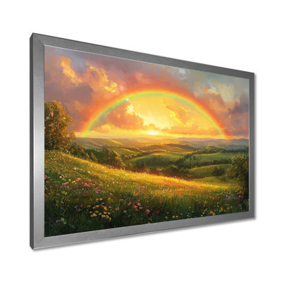 Rainbow Over The Hills At Dusk II - Rainbow Wall Art
