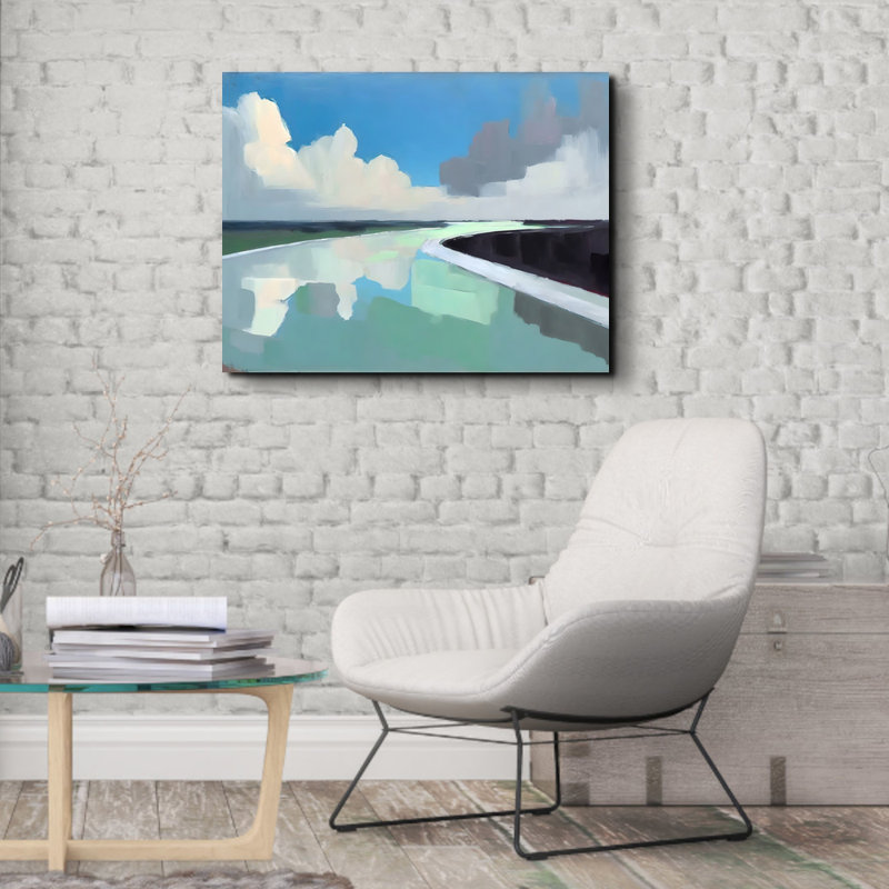"Paysage 26" sur toile, H 15 po x l 18 po