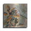 Art mural en métal luxueux «Les Fleurs 4» par Dusza, 36 po x 36 po-766088269