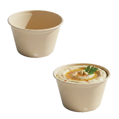Ecoquality 2Oz Compostable Portion Cup No Lids - Condiments & Samples Disposable Biodegradable Soufflé Single Serve Cups - For Restaurants, Catering & Takeout (100)