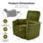 39" Wide Modern Power Oversized Recliner Chair with 2 Pillows, USB Ports Electric Nursing Reclining Chairs, Comfy Chair for Bedroom Living Room-627967598