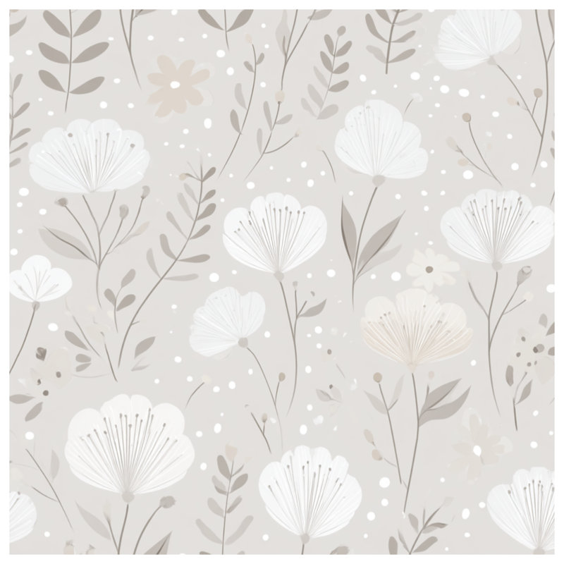 Housse de couette à motif floral, Housse de couette pour lit simple, Beige Floral