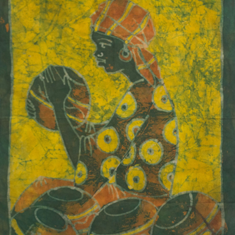 Suspension murale femme lady batik par baka