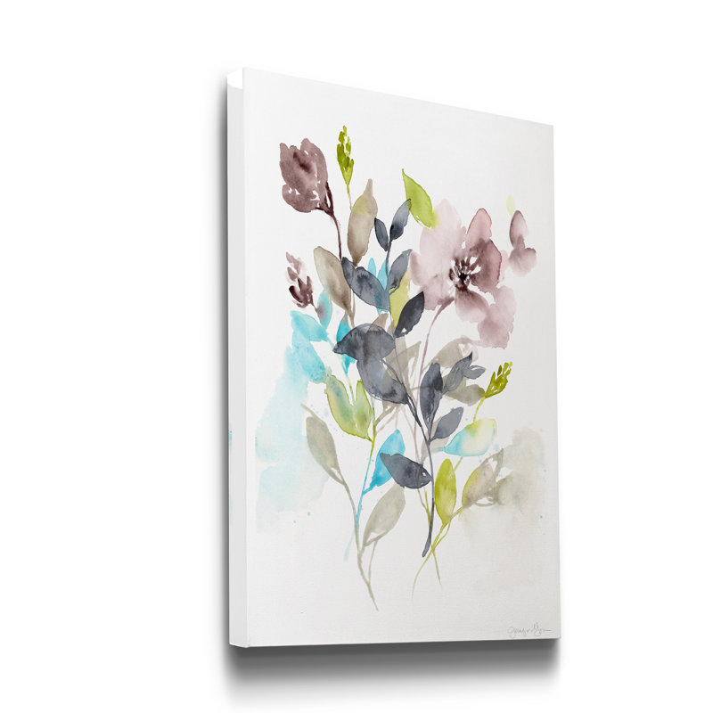Fleurs dans le mélange II - impression sur toile tendue, H 27 po x l 18 po x P 1 po