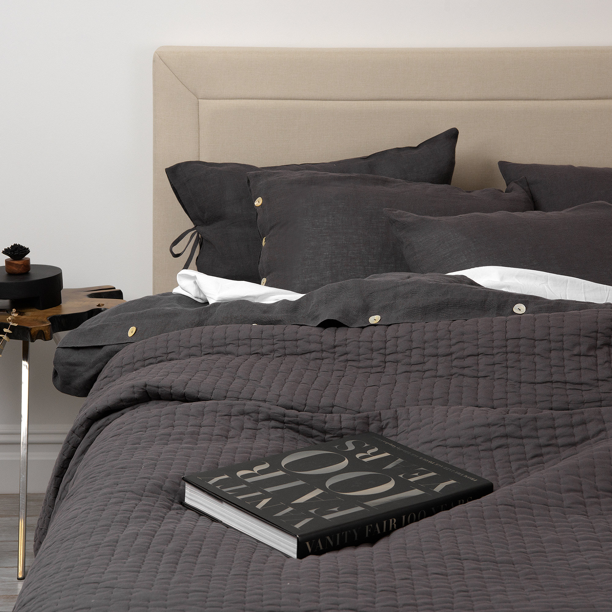 Cotton Quilt, Gray, Twin Quilt