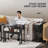 Folding Computer Desk,With 360° Swivel Wheels, Shelf For Small Spaces-1197697325-1197697322