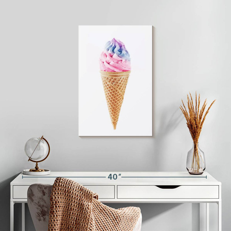 Yarlin Pink Ice Cream, 24" H x 16" W