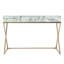 Bureau d'écriture en faux marbre avec rangement Kamblemore