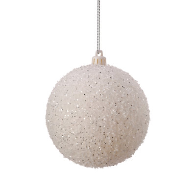 Ornement boule de neige 100 mm Vp