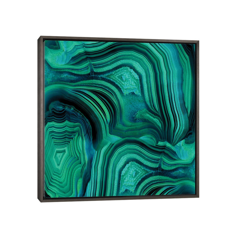 «Malachite in Green and Blue» par Danielle Carson - reproduction d'art, H 18 po x l 18 po x 1,5 po