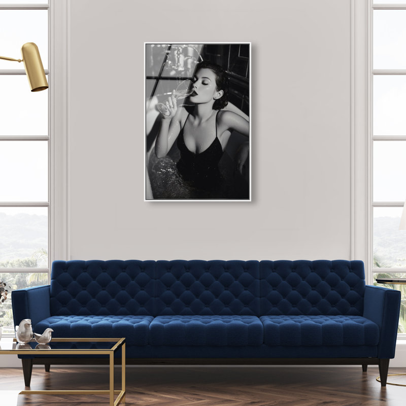 Darkened Glow Print by Oliver Gal, 31"H x 21"W, White Floater Frame