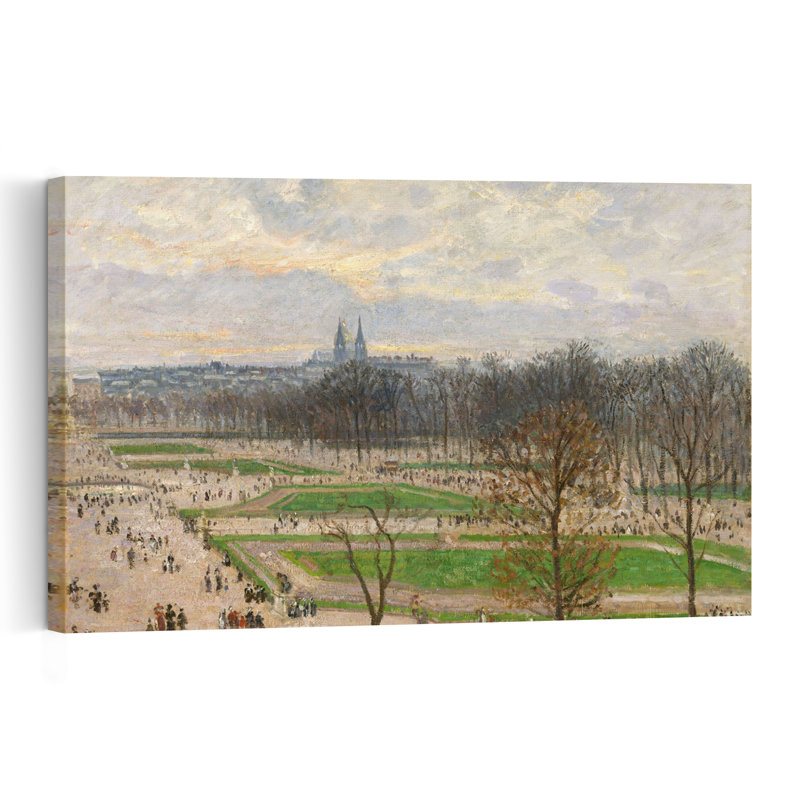 The Garden Of The Tuileries On A Winter Afternoon, 1899 Impressionist Contemporary City Tree Wall Art Print by Camille Pissarro - 1 Piece Wrapped Canvas Wall Art