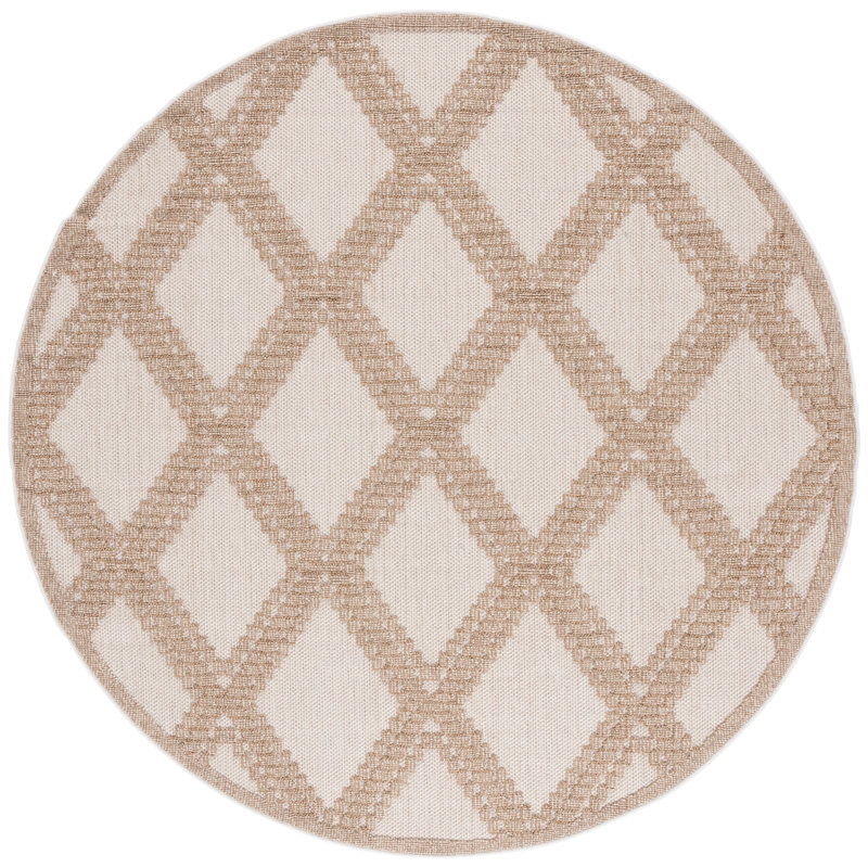 Msro226 Global Martha Stewart Global Performance Geometric Indoor/Outdoor Area Rug, Round 6'7"
