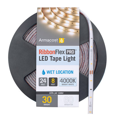 RibbonFlex Pro, 24V, 4000K, 30LEDs/M, IP67, 2.5M Under Cabinet Strip Light
