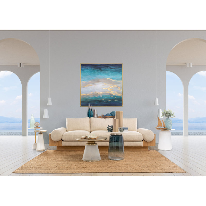 Nebular Round Coffee Table, 17" H x 24" W x 24" D, Clear/frost