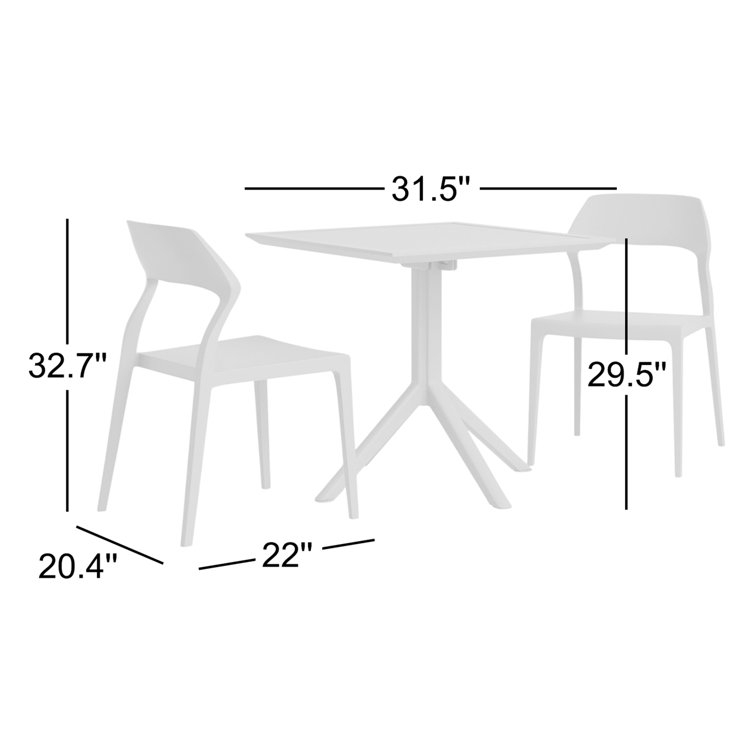 Farrah Square 2 - Person Bistro Set