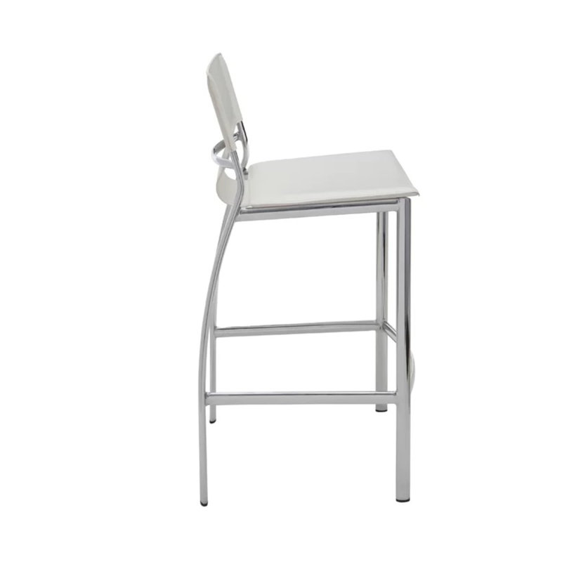 Ensemble de 2 tabourets Tekenya, Blanc