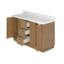 Meuble-lavabo double 60 po Calix avec comptoir en marbre Navona-54894840