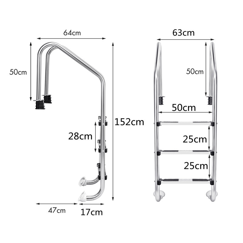 3 - Step Steel Folding Small Step Ladder