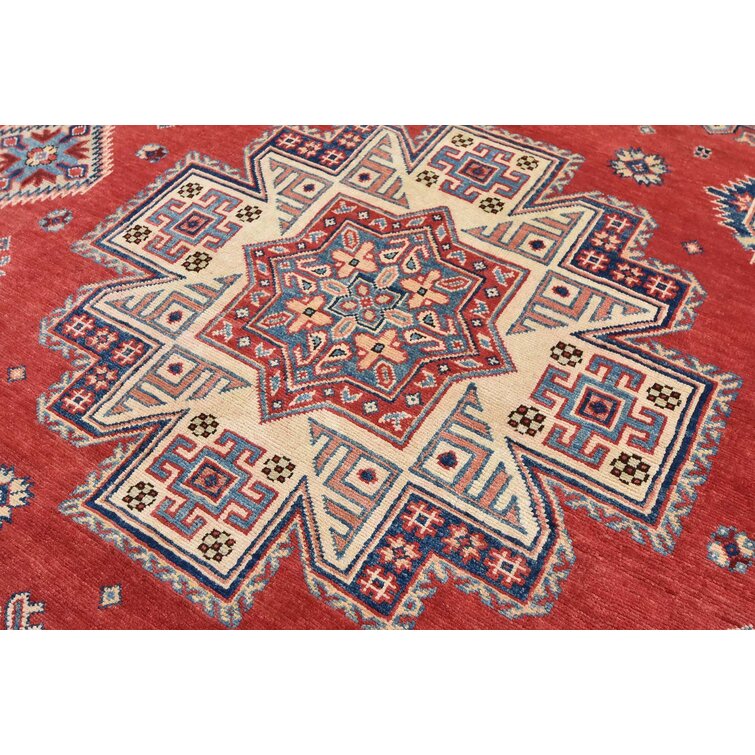 Rug Source Geometric Kazak Round Area Rug 5x5